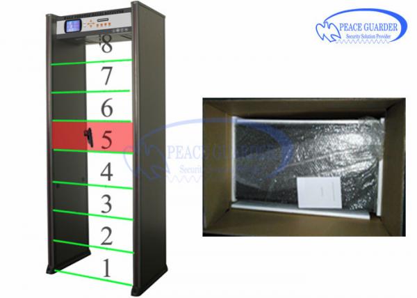 Quality PG600M Door Frame Security Metal Detectors , Full Body Multi Zones Metal Detector For Subway for sale