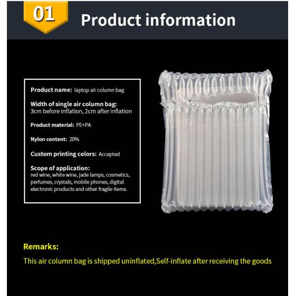 Inflatable Laptop Protective Mailer Bag, Transport Packing, Air Cushion Bag , Air Column Bag Packing