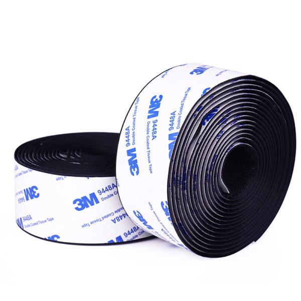 Self Adhesive Hook And Loop Strips With Super Sticky Glue Nylon Fabric Fastener