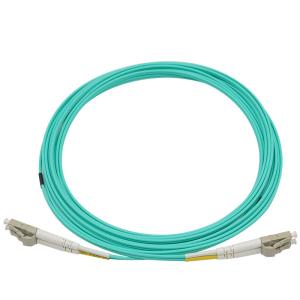 China Duplex MM OM3 Patch Cord 2.0mm 3.0mm Aqua Jacket With Low Loss LC SC FC ST Connector on sale