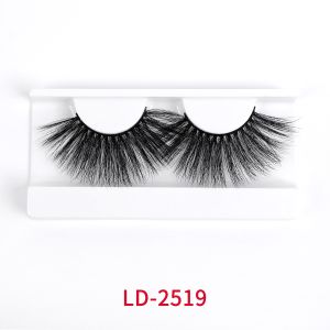 Nature Black Lightweight 25mm Faux Mink Lashes With OEM Services