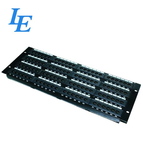 Quality 4U 96 Port Patch Panel UTP Type IDC Accept 22-26 AWG Phosphor Brone Material for sale