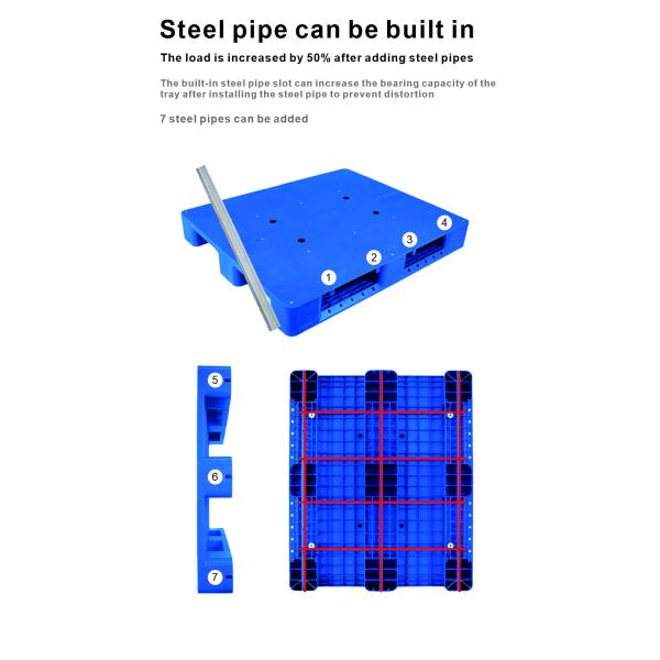 Steel Heavy Duty Flat Surface Euro Pallet for Food Grade Hygienic Plastic Manufacture