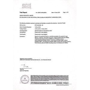 Jinghui Industry Limited Certifications