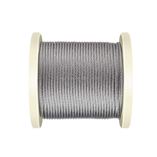 Stainless Steel Aircraft Cable T316 7x7 Steel Cable Ropes for Decking Railing System 7*7 1/8" Wire Rope Diameter 1/4 inch