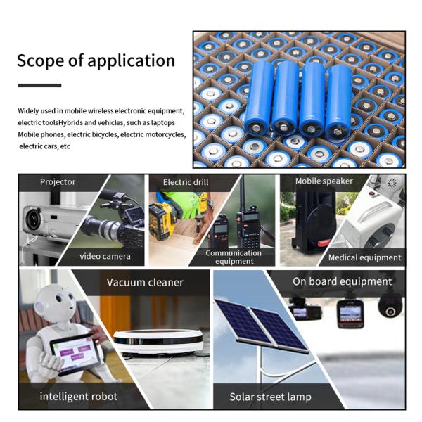 High Capacity Rechargeable Ternary Lithium Ion Battery Cells 18650 14650