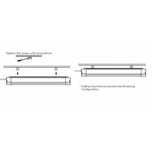 Emergency Waterproof LED Shop Lights 20w 40w 60w , Waterproof LED Tube