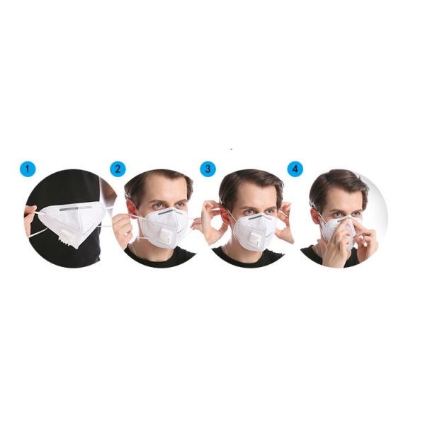 Non Toxic Disposable Earloop Face Mask , Lightweight KN95 Face Mask
