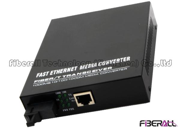 Quality Standalone Single Mode Fiber Media Converter Internal Power Adapter 80Km for sale