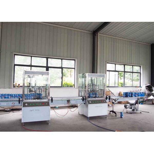 52mm-65mm Aerosol Filling Line With Aerosol Spray Filling Machine And Automatic Ball Dropper