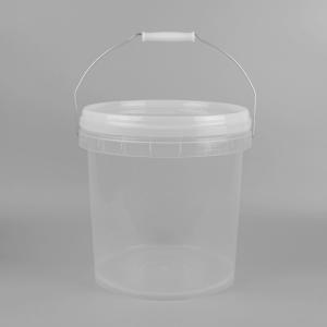 China 1L 5L 10L Transparent Plastic Packaging Bucket Customized With Lid And Handle on sale