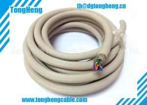 China Molex Connector Terminated Grey Colour Braiding Shielded Custom Cable wholesale