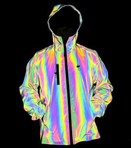 China Apparel Custom Vendor China Men'S Colorful Reflective Jacket Night Sporting Hooded Zipper Pullover Hooded Coat on sale