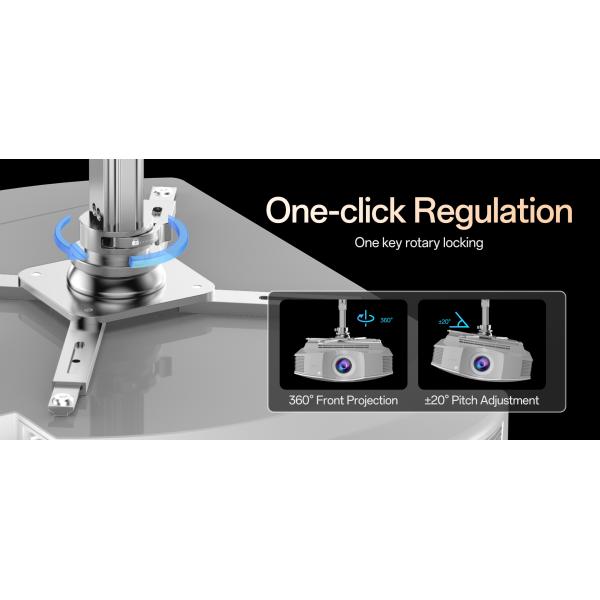 Aluminum Alloy Projector Mounting Brackets Touch Control Adjustable Height Projector Mount