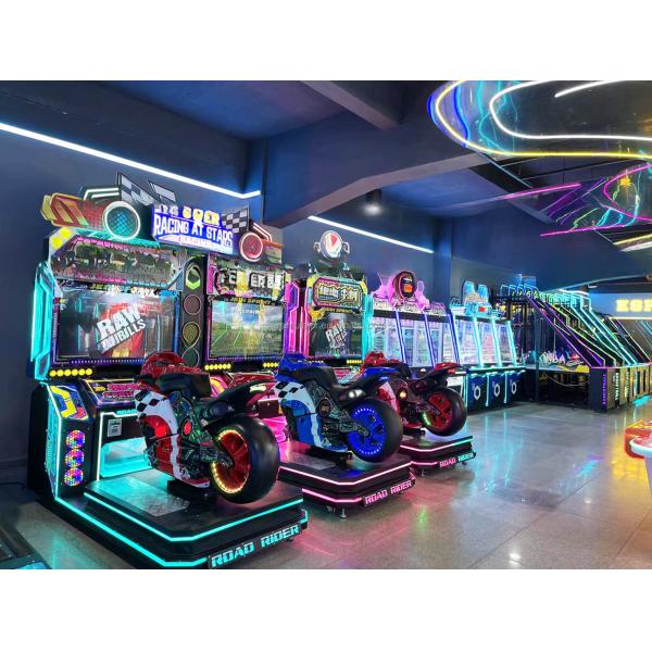 Coin Pusher HD 2 Player Racing Arcade Machine Motorbike Arcade Machiner 400W