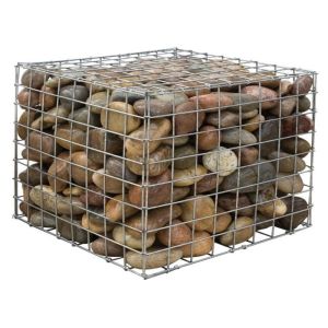 China 1mx1mx1m Welded Wire Gabion Cage Heavy Duty Galvanized wholesale