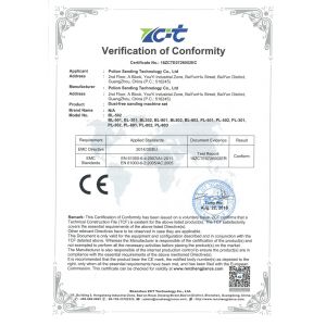 Polion Sanding Technology Co., LTD Certifications