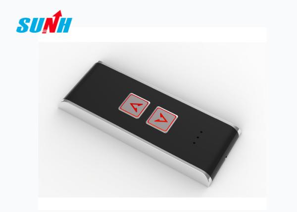 Quality Zinc Alloy Chrome Plating Lift Call Panel , Black Frame Elevator Cop Panel With Two Buttons for sale
