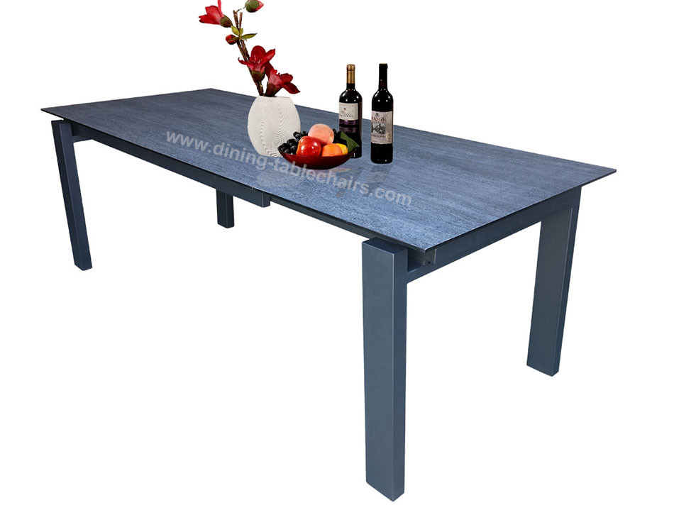 HPL Topped Extension Dining Table , Modern Rectangle Dining Table Adjustable