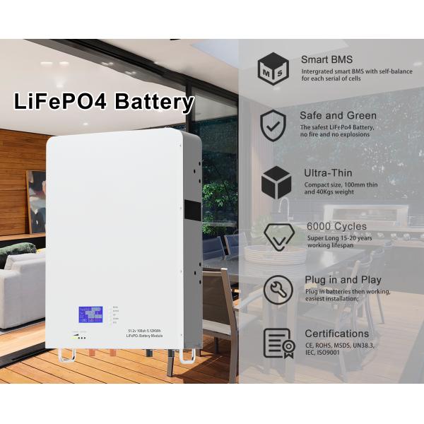 LiFePO4 Lithium Battery 48V 100AH 200AH 300AH 400AH Home Backup Battery Pack Custom Solar Energy Storage Li-ion Battery