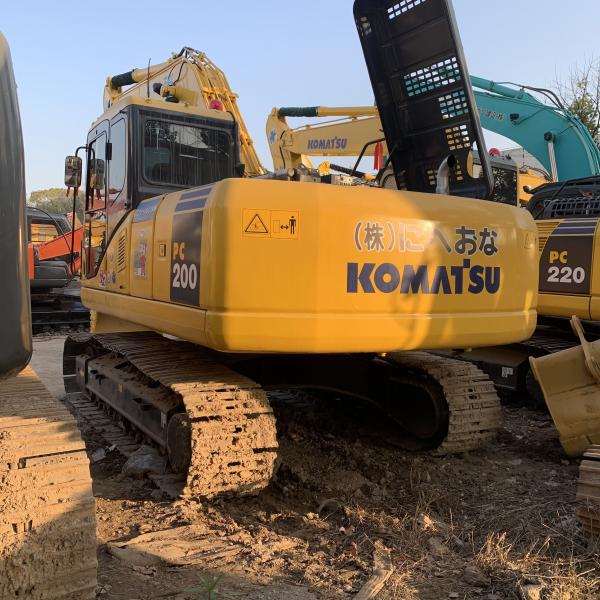 Used Komatsu Excavator 20 Ton PC200 Japan Digger with Cummins Engine