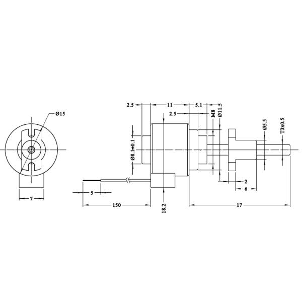 PM15 bipolar mini high precision linear stepper motor 5V 12V external drive type DC linear stepper actuator screw motor