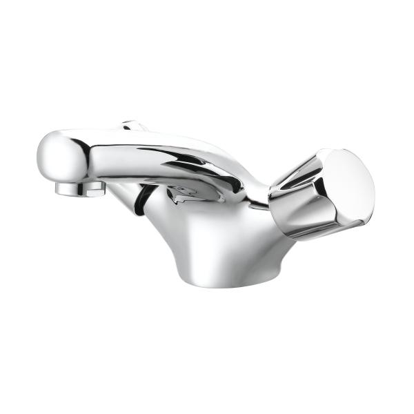 Dual Lever Basin Bathroom Sink Mixer Taps Chrome Hot And Cold Faucet Solid Brass Valve Body