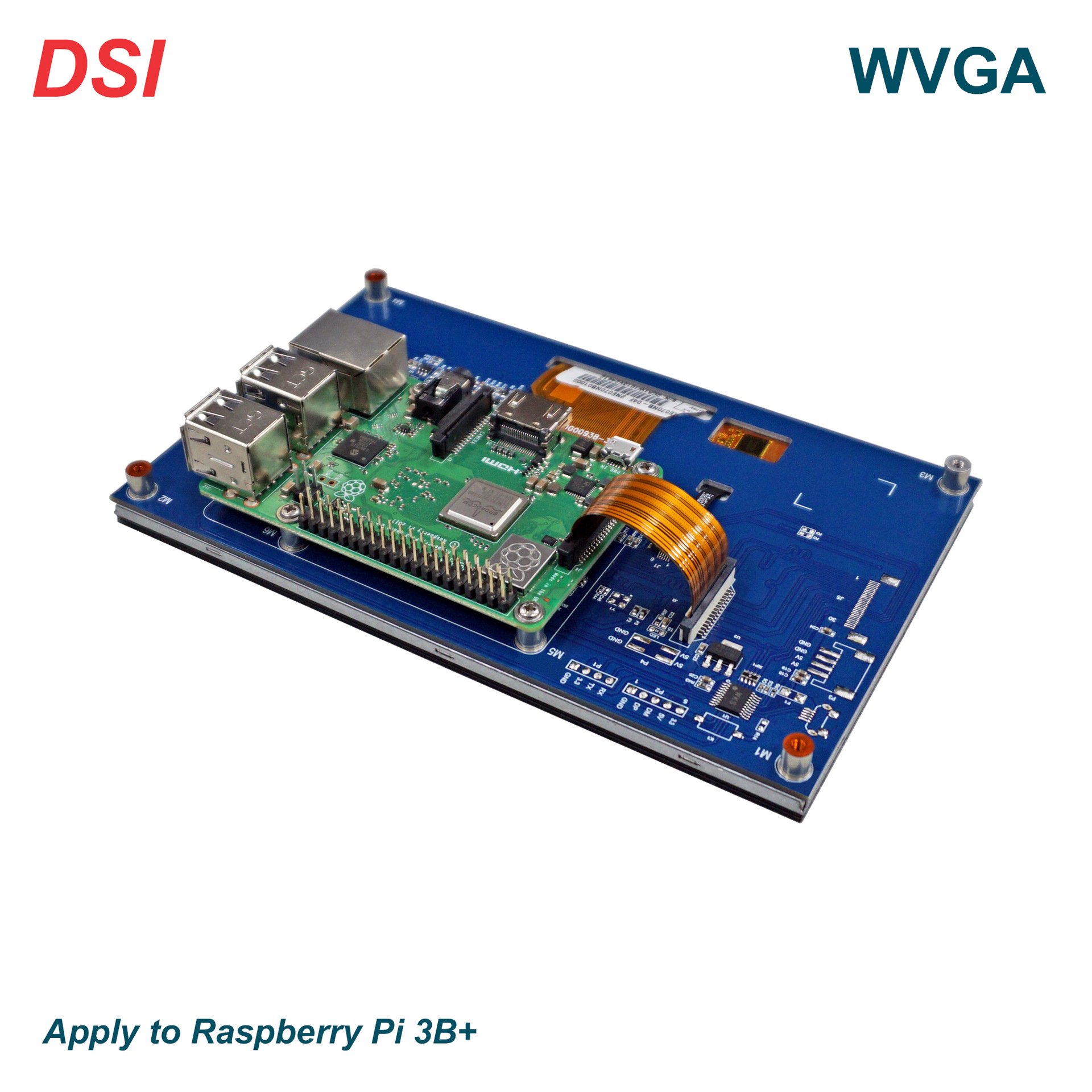 7 inch TFT display module side view