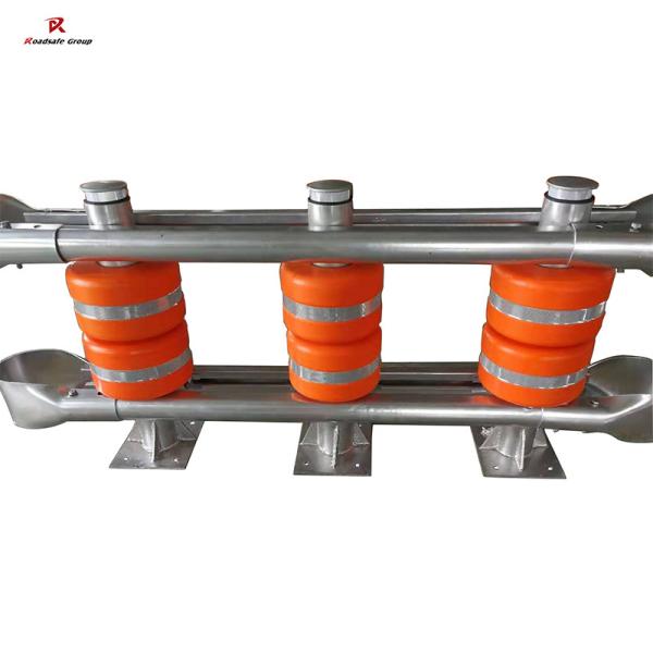 Wholesale Safety Rolling Guardrail Yellow EVA Roller Barrier Highway Traffic Safety Guardrail Roadway Crash Barrier