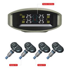 TPMS Automatic Tire Pressure Monitoring System with LED Display 4 Built-in Sensors