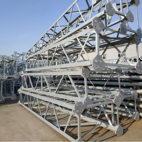 35FT 40FT Galvanized Tube Triangular Lattice Gsm Radio Cell Communication Tower