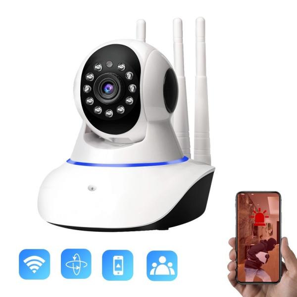 Mini indoor WIFI PT 1080P 2MP wireless onvif 128G TF card slot cloud storage home security network wifi camera