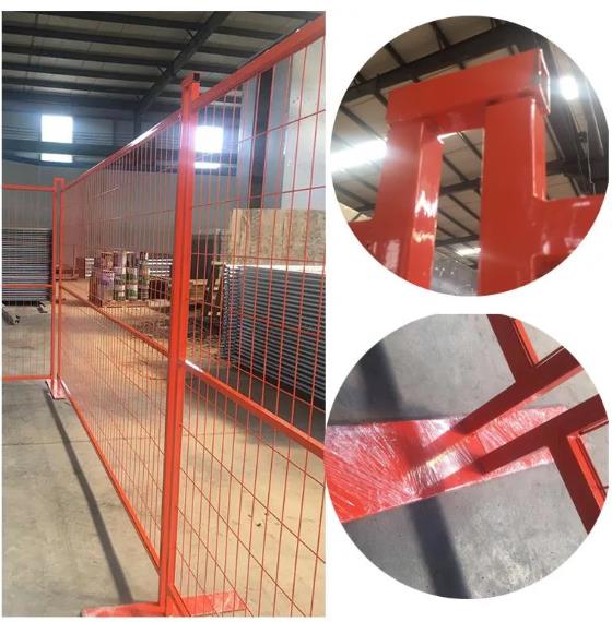 1.8m Height Yellow Powder Coated Canada Temporary Wire Mesh Fence