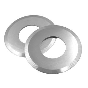 China Sharpening Round Tungsten Carbide Slitter Blades For Plastic Pipe on sale