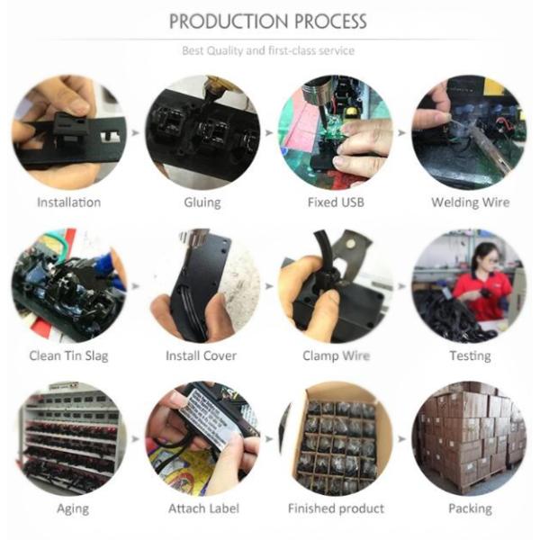 Office Dual USB Desktop Power Outlet TR Socket AC110 - 240V CE ROHS UL