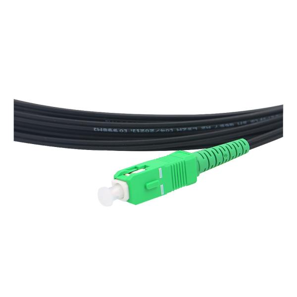 SC/APC - SC/APC Simplex SX SM Optical Fiber Drop Cable With PVC LSZH Jacket