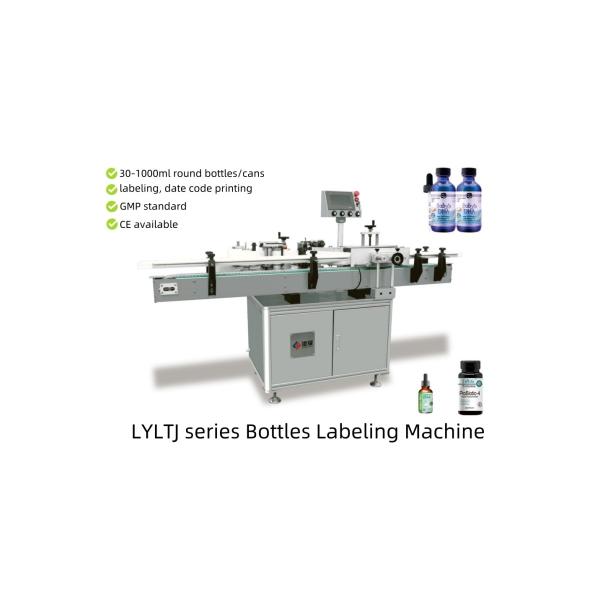 Bottle Sticker Labeling Machine Fully Automatic With Carbon Ribbon Coding For 20-1500ml Glass And Plastic Containers