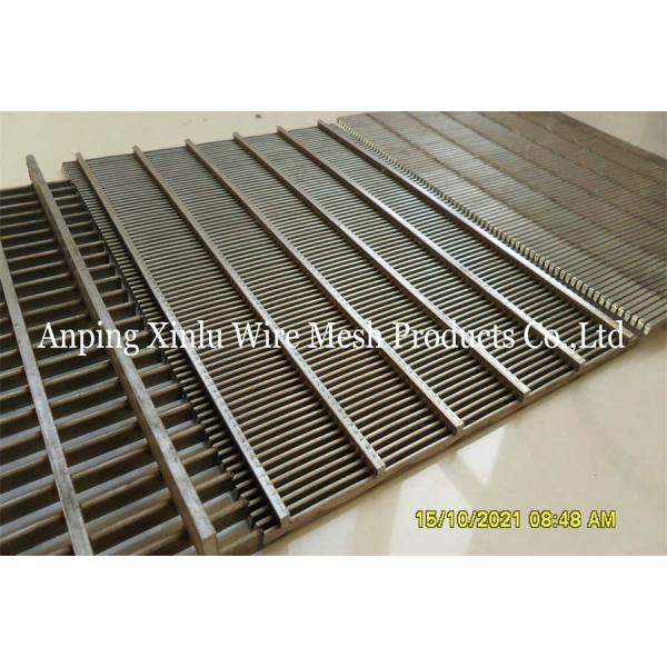 Flat Wedge Wire Panel Iron Ore 316 Stainless Steel Grating 300 - 3000mm Width