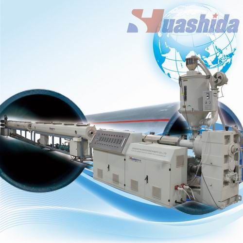 PP Extruder Machine for Solid Wall Water Supply HDPE Pipes with Blue Strip