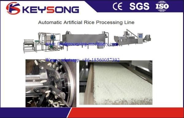 Quality 120 - 150kg Per Hour Artificial Rice Processing Line , Automatic Artificial Rice Extruder Machine , for sale
