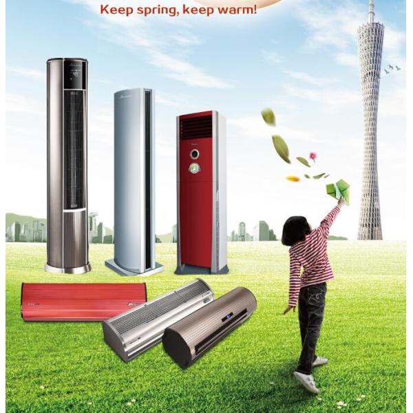 Low Noise Warm Air Conditioner , Hot Air Vertical Fan Heater With LCD Touch Switch