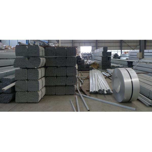 Plastic Film Agricultural Single-Span Greenhouses Accessories Galvanized Steel Pipes 6-12M Width