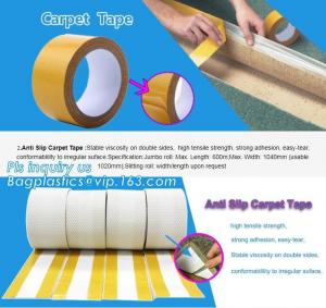 China Removed easily acrylic double sided cloth carpet tape,Strongest double sided carpet tape heavy duty rug gripper tapes fo wholesale
