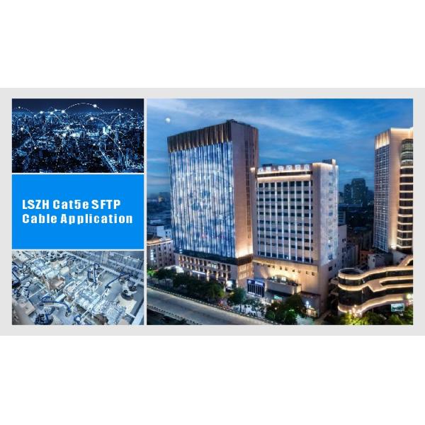 Red LSZH Cable 24AWG SFTP CAT5E Cable 100MHz 100% Copper Shielded 1000FT
