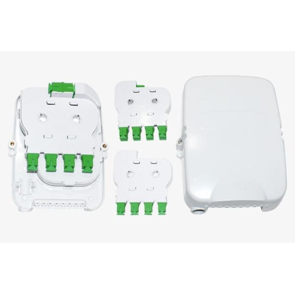 8 Fibers Fiber Optic Distribution Box Wet Proof Fiber Optic Splitter Box For FTTH