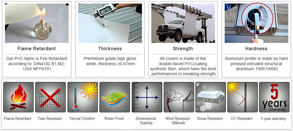 Membrane Fabric Heat Treated Finish Large Metal Sheds Workshops Fireproof