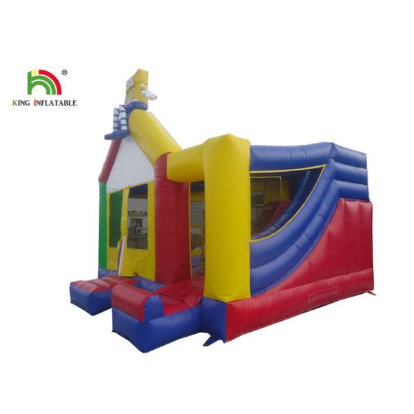 0.55mm PVC Yellow 20ft SpongeBob Inflatable Party Combo Jumping Castle For Kids