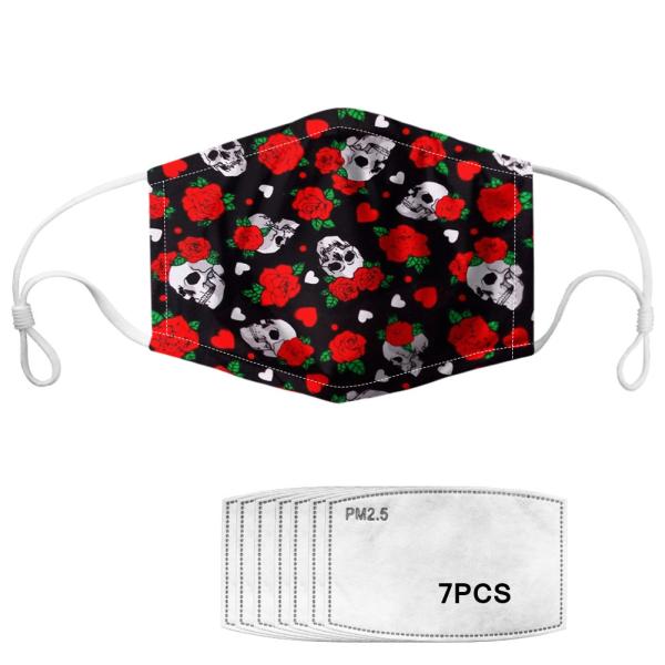 Reusable Polyester Decorative Cloth Face Mask For Party Role Play