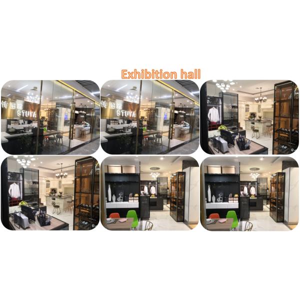 2.8m Omnipotent Living Room TV Shelves LED Wall Wood TV Cabinet With Fireplace Stuya