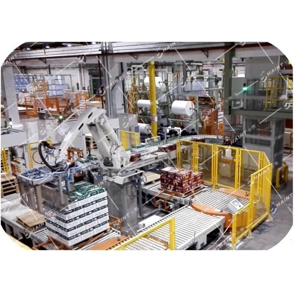 Medicine Industry Unit Load Conveyor 30 M / Min With Automatic Robot Palletizing